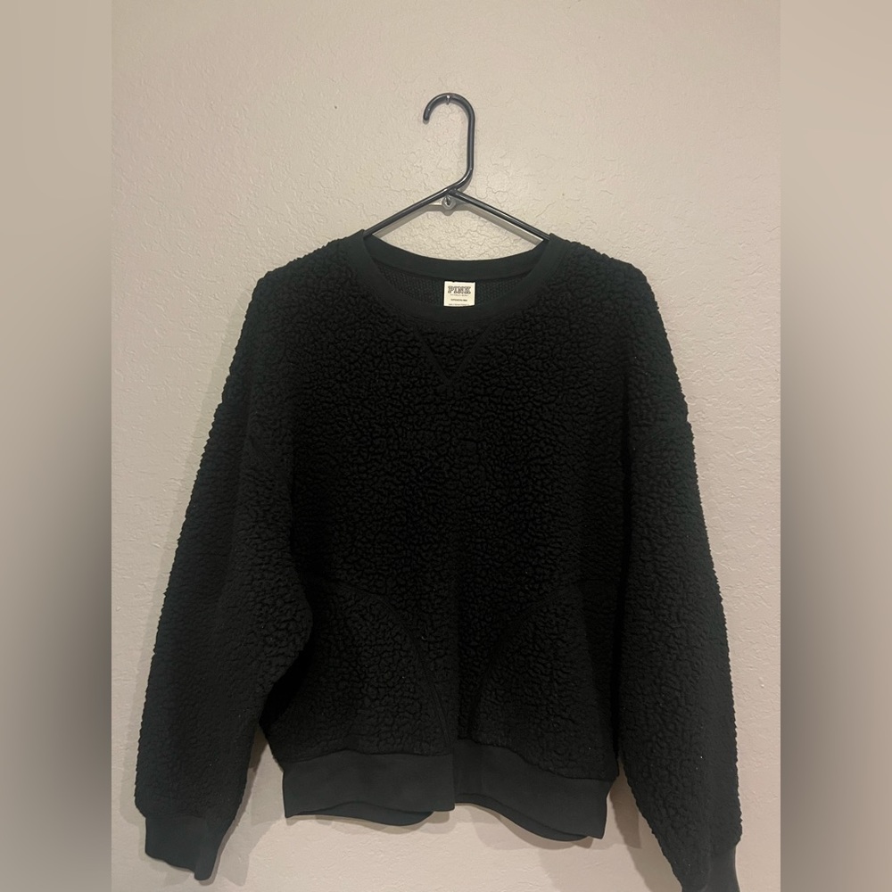 PINK black long sleeve wool crew neck